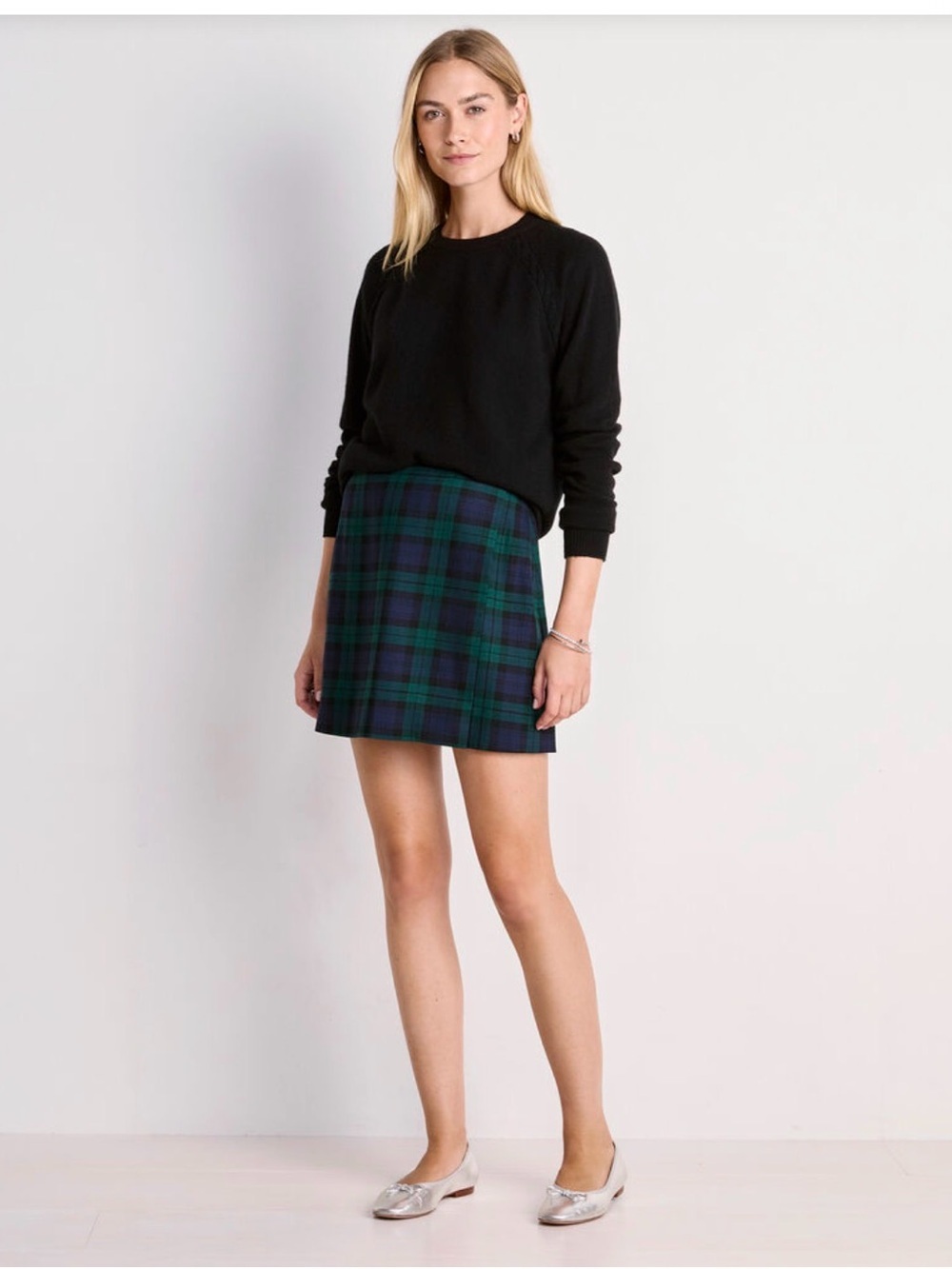 Vineyard Vines Meg Mini Skirt Yuletide Blackwatch Plaid Wool Blend Preppy Small